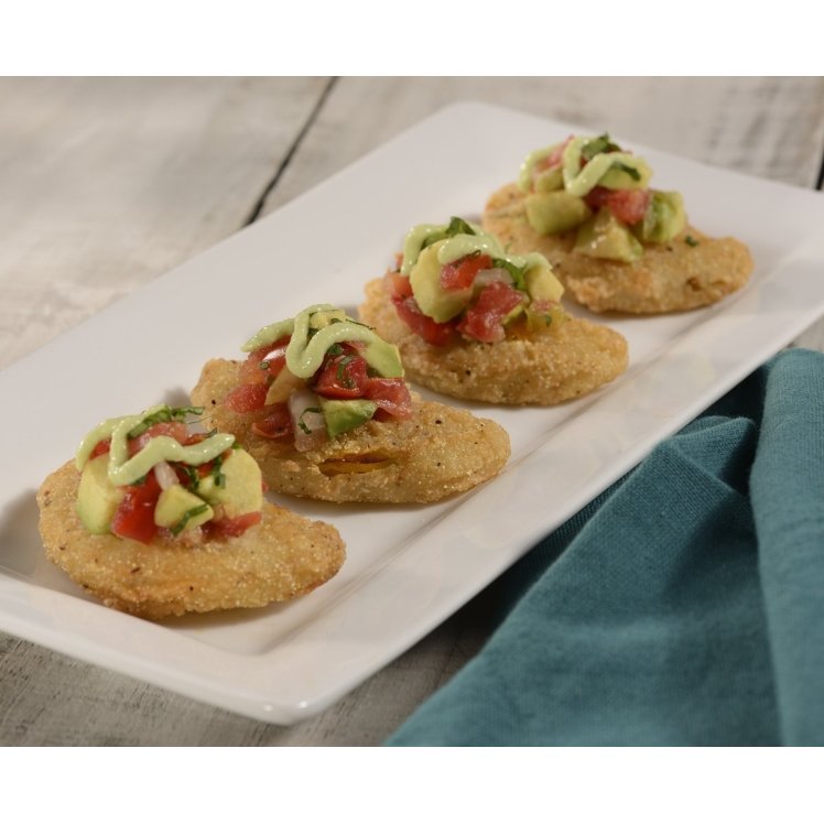 HARVEST CREATIONS SLICED ROUND GREEN BREADED TOMATO
