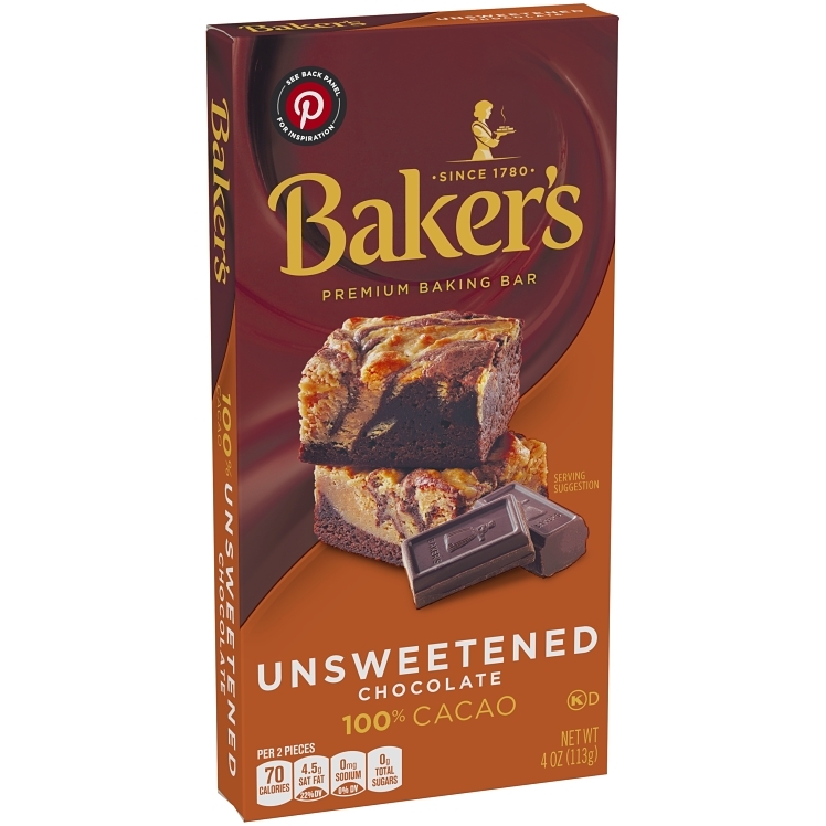 BAKERS CHOCOLATE BAR UNSWEETENED