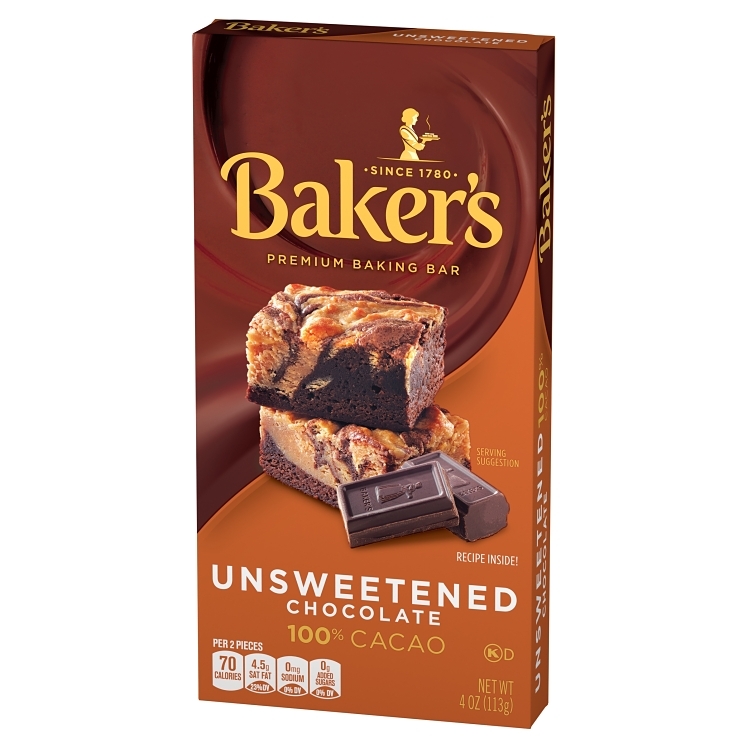 BAKERS CHOCOLATE BAR UNSWEETENED