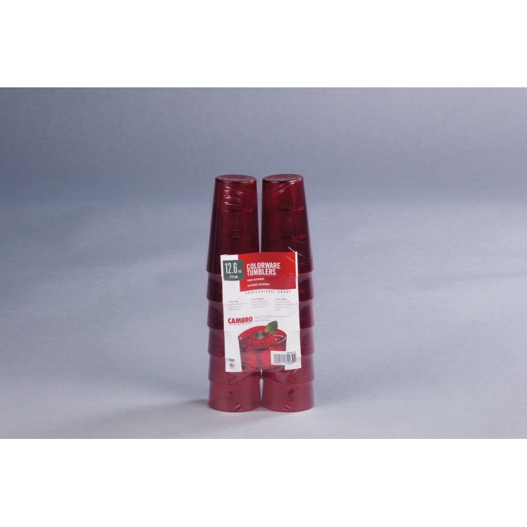 CAMBRO SAN PLASTIC RUBY TUMBLER 12 OUNCE