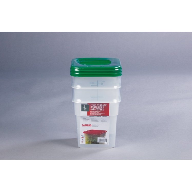 CAMBRO CONTAINER WITH LID SQUARE 4 QUART