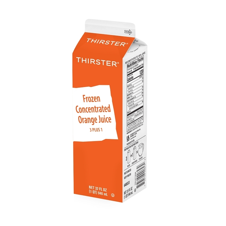 THIRSTER JUICE BASE, ORANGE 100% 3:1 CARTON