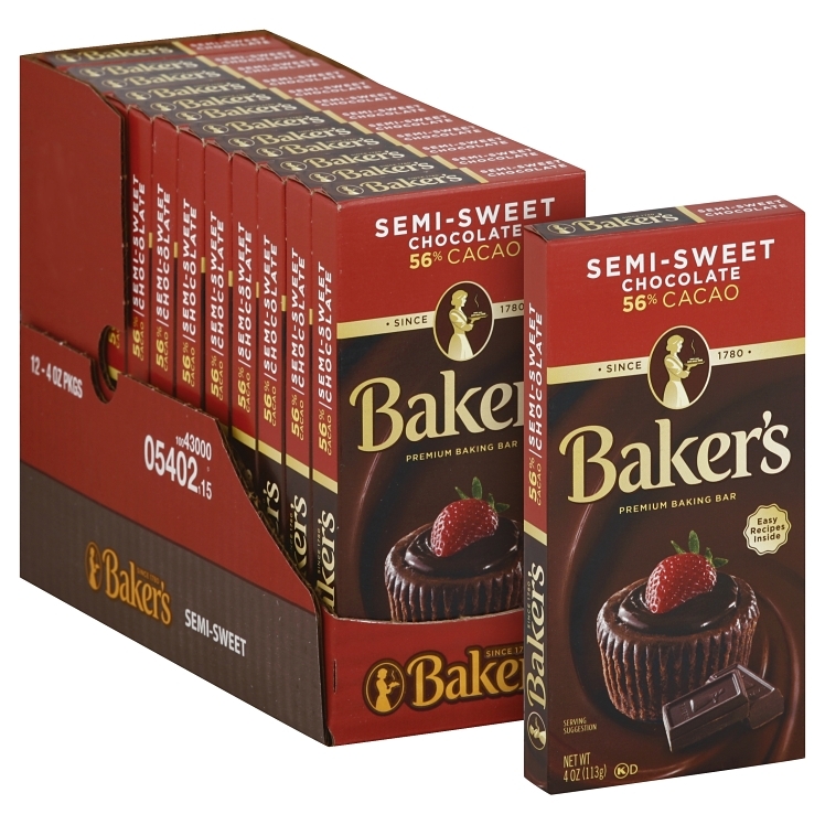 BAKERS CHOCOLATE BAR SEMI SWEET