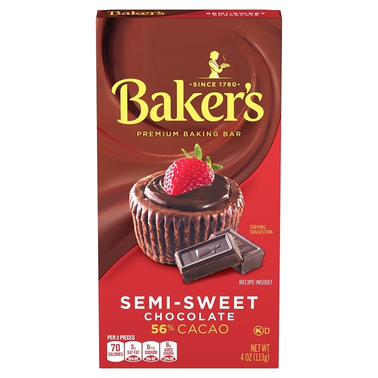 BAKERS CHOCOLATE BAR SEMI SWEET