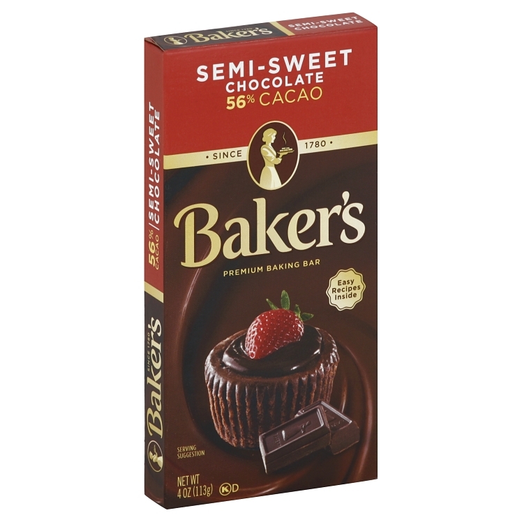 BAKERS CHOCOLATE BAR SEMI SWEET