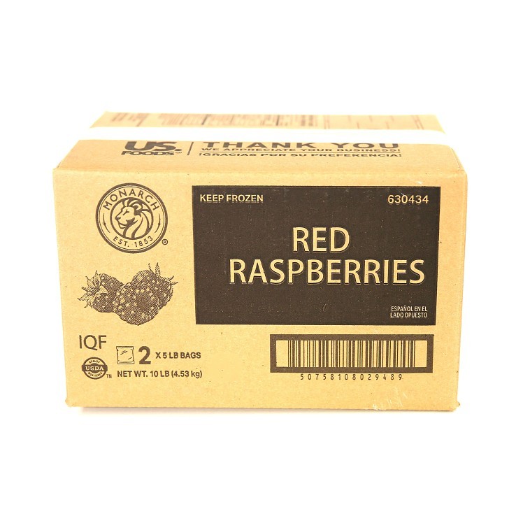 MONARCH FROZEN RED WHOLE IQF RASPBERRIES BAG