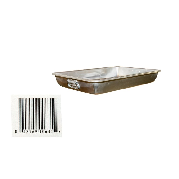 PAN, BAKE & ROAST 17.75X25.75X3.5 ALUMINUM HEAVY-DUTY W/ DROP HANDLE