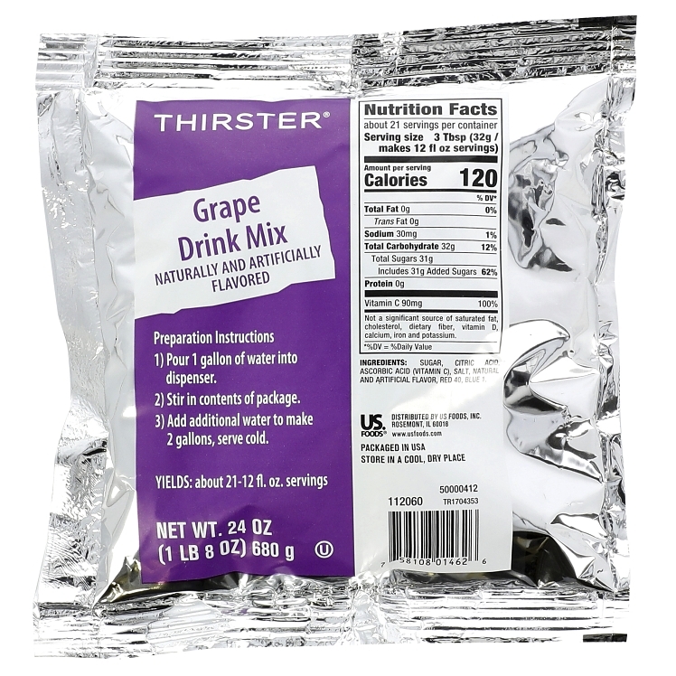 THIRSTER GRAPE DRINK MIX