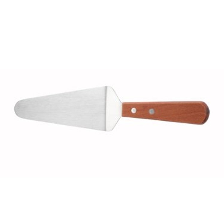 WINCO SERVER PIE 5.5 INCH STAINLESS STEEL WITH WOOD HANDLE
