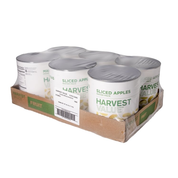 HARVEST VALUE APPLE, SLICED IN WATER CANNED CHOICE