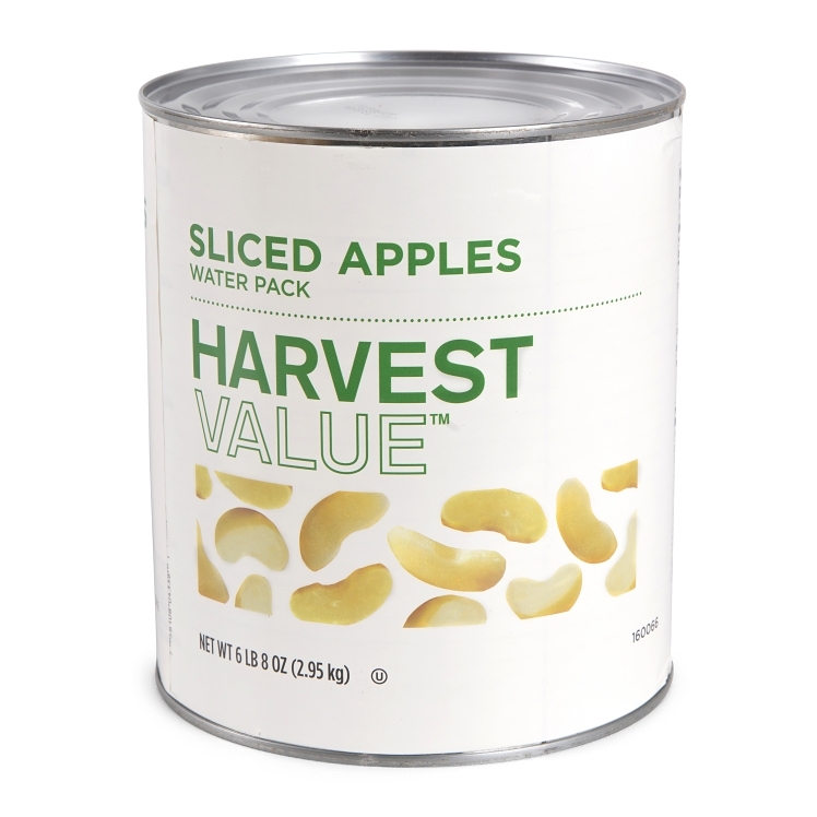 HARVEST VALUE APPLE, SLICED IN WATER CANNED CHOICE