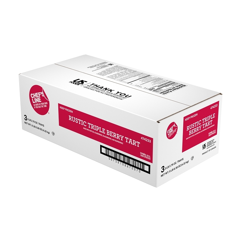 CHEF'S LINE TRIPLE BERRY RUSTIC TART 4 INCH SINGLE SERVINGS