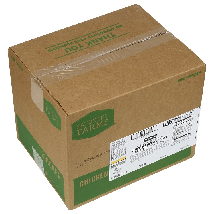 Patuxent Farms Premium Boneless Uncooked Chicken Breast Filet Fritters