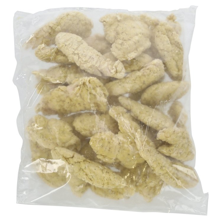 PATUXENT FARMS PREMIUM BREADED RAW LIGHT PEPPER CHICKEN FRITTER TENDERLOINS JUMBO