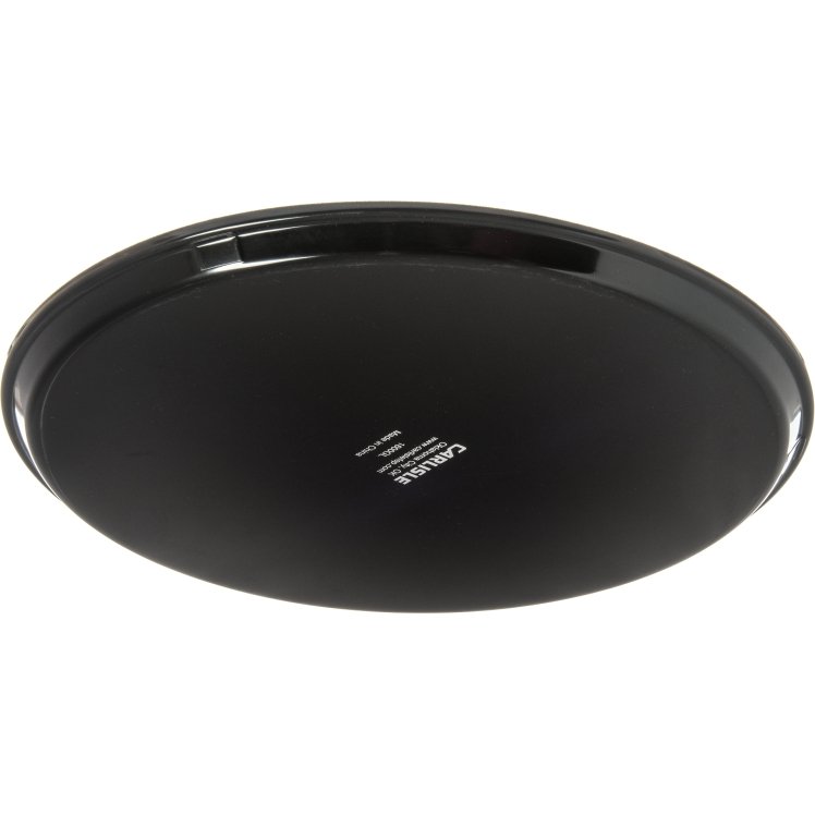 TRAY, SRVG 16  POLYP BLK RND