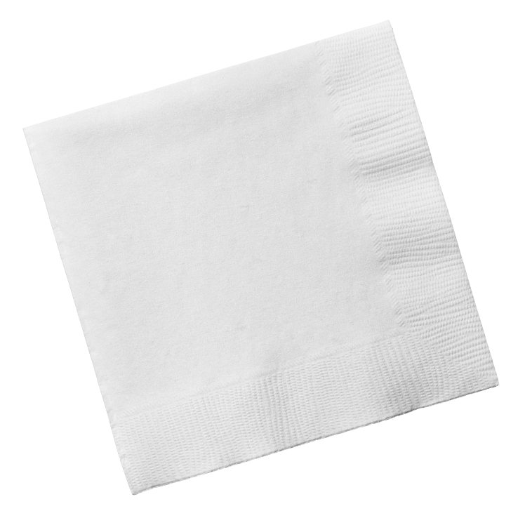 VALU PLUS NAPKIN DINNER WHITE 17X17 1 PLY