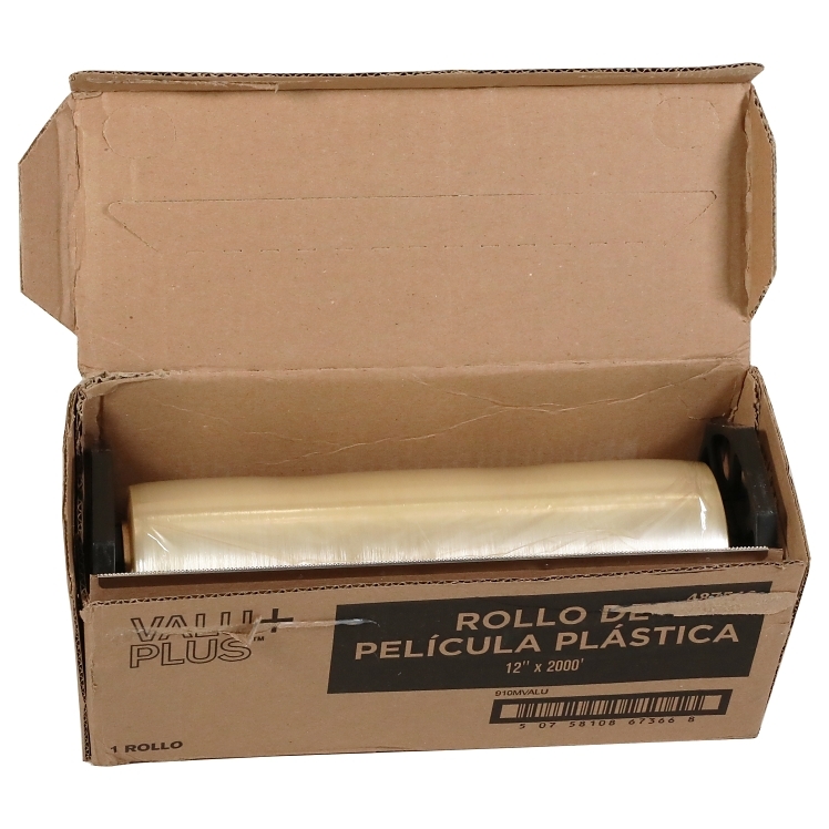 VALU PLUS FILM 12 INCHES X 2000 FEET PLASTIC ROLL CUTTER