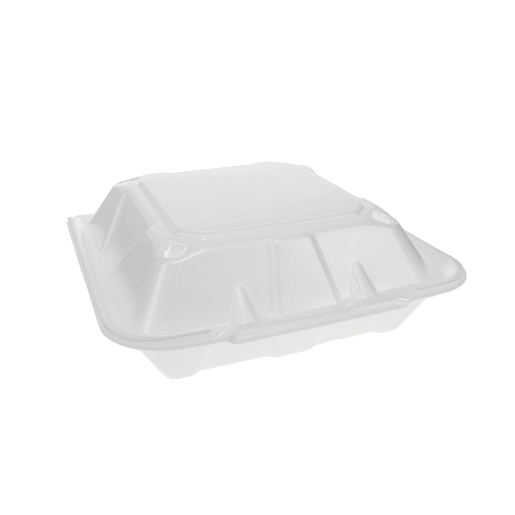 VALU PLUS 9X9 3 COMPARTMENT WHITE FOAM CONTAINER