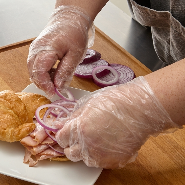 VALU PLUS SMALL CLEAR EMBOSSED POLYETHYLENE GLOVES