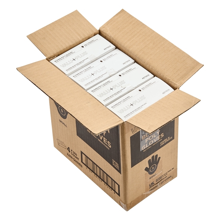 VALU PLUS SMALL CLEAR EMBOSSED POLYETHYLENE GLOVES