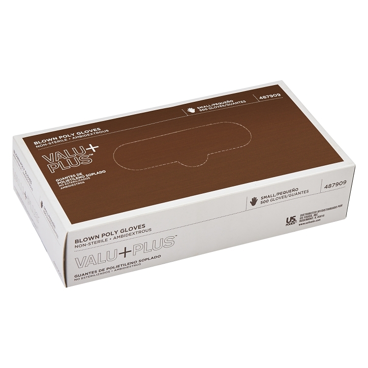 VALU PLUS SMALL CLEAR EMBOSSED POLYETHYLENE GLOVES