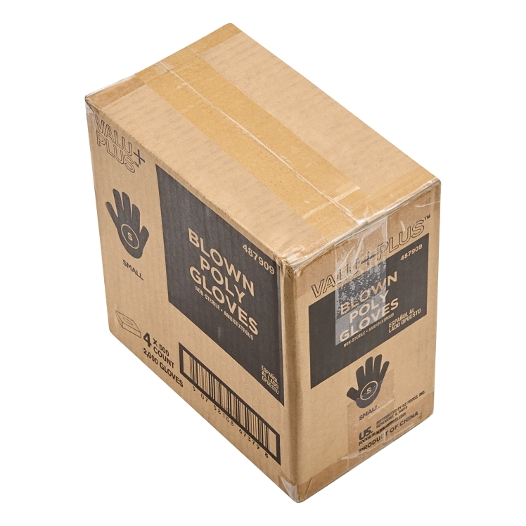VALU PLUS SMALL CLEAR EMBOSSED POLYETHYLENE GLOVES