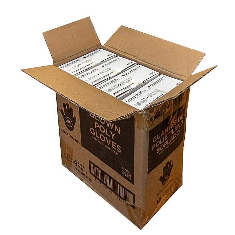VALU PLUS BLOWN POLY GLOVES XL