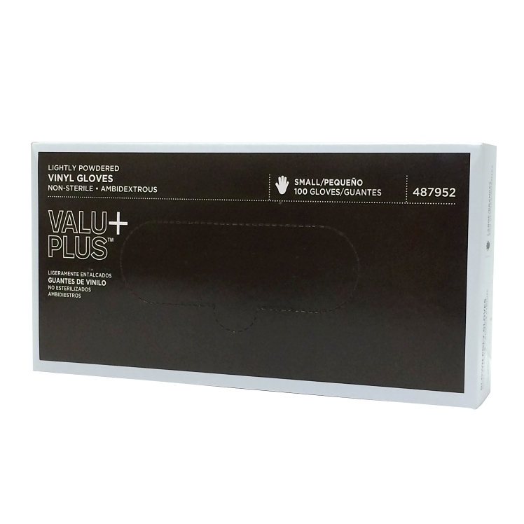 VALU PLUS POWDERED LIGHTLY SMALL VINYL GLOVE
