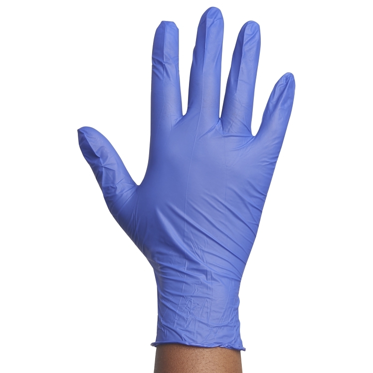 MONOGRAM GLOVE NITRILE MEDIUM POWDER FREE BLUE AMBIDEXTROUS