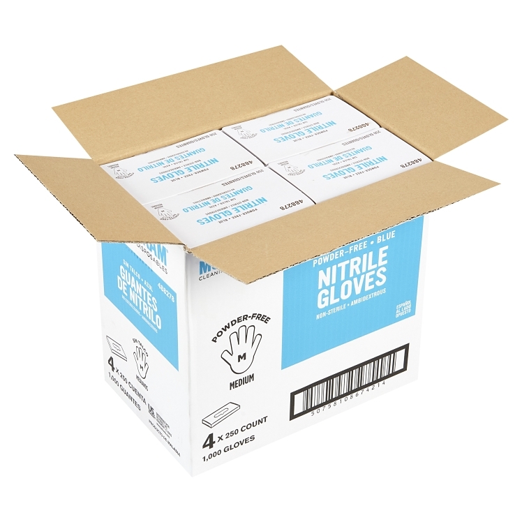 MONOGRAM GLOVE NITRILE MEDIUM POWDER FREE BLUE AMBIDEXTROUS