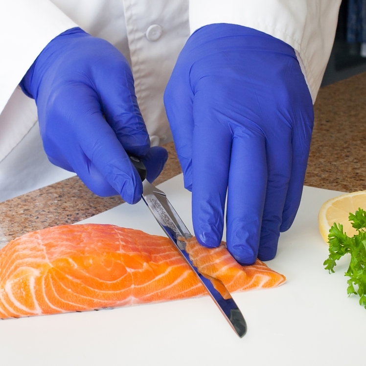 MONOGRAM LARGE POWDER FREE BLUE NITRILE GLOVES