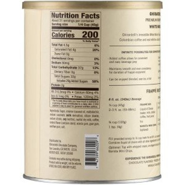 GHIRARDELLI DRINK MIX WHITE MOCHA FRAPPE