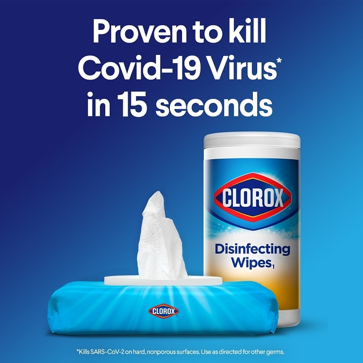 CLOROX 7X8 NON WOVEN ALL-PURPOSE DISINFECTING WIPES
