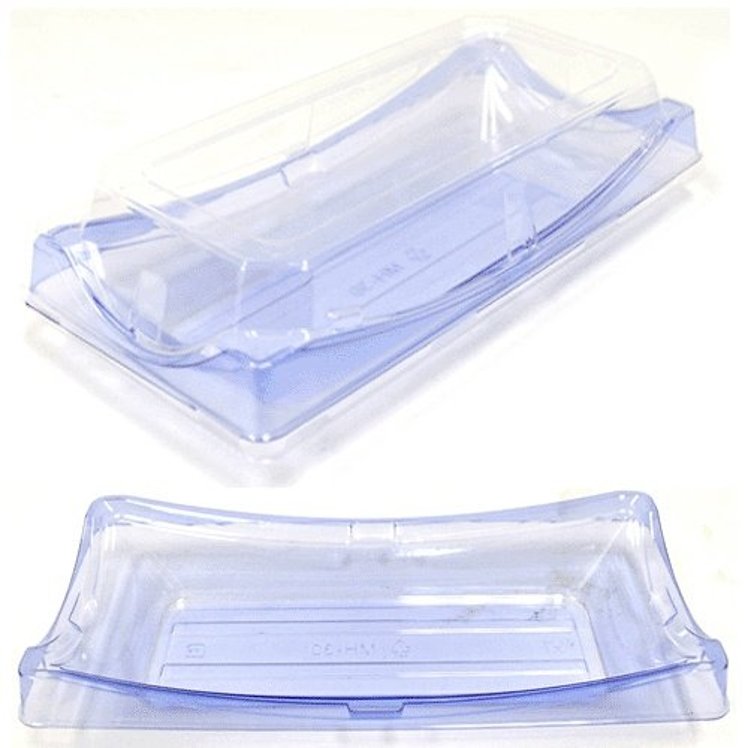 TETSUJIN 1 COMPARTMENT 9.21X4.44X2.16 LIGHT BLUE SUSHI CONTAINER W/ LID