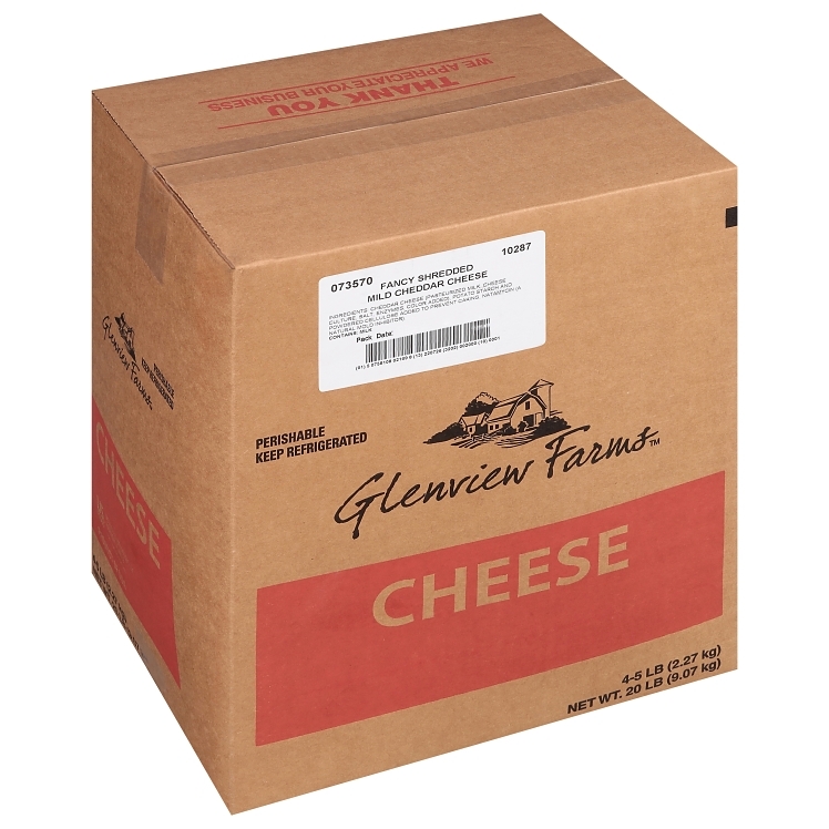 GLENVIEW FARMS MILD CHEDDAR CHEESE SHREDDED FANCY
