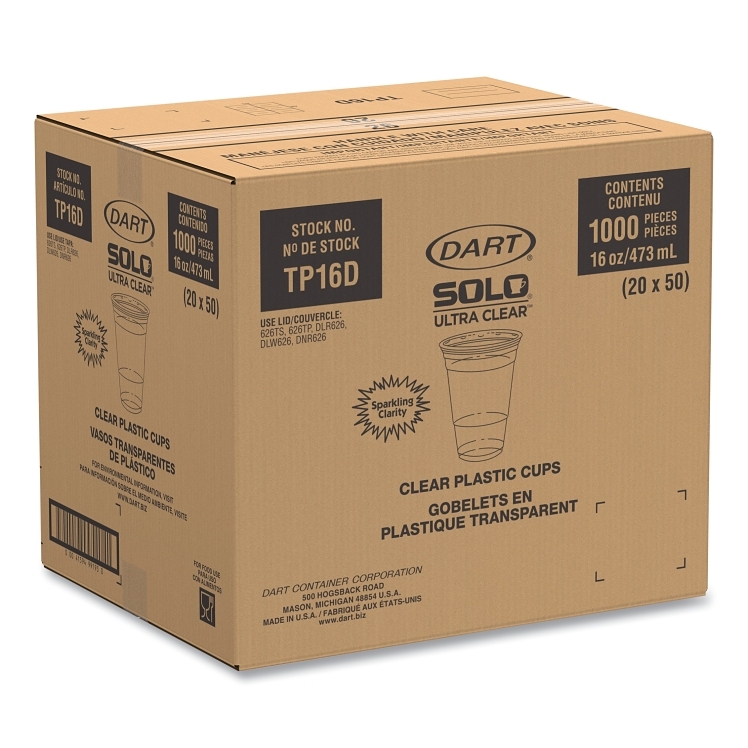 DART DART COLD CUP PLASTIC CLEAR 16 OZ TP16
