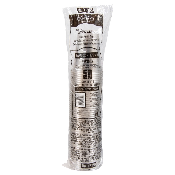 DART DART COLD CUP PLASTIC CLEAR 16 OZ TP16