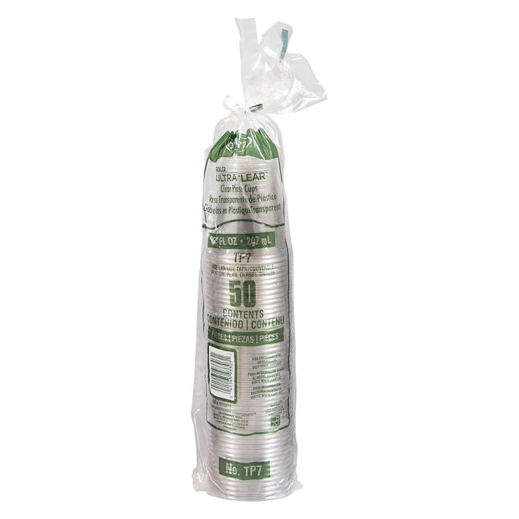 DART 7 OZ CLEAR PLASTIC COLD CUPS