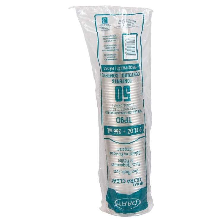 DART 9 OUNCE CLEAR PLASTIC COLD CUP