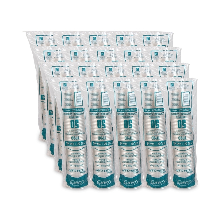 DART 9 OUNCE CLEAR PLASTIC COLD CUP