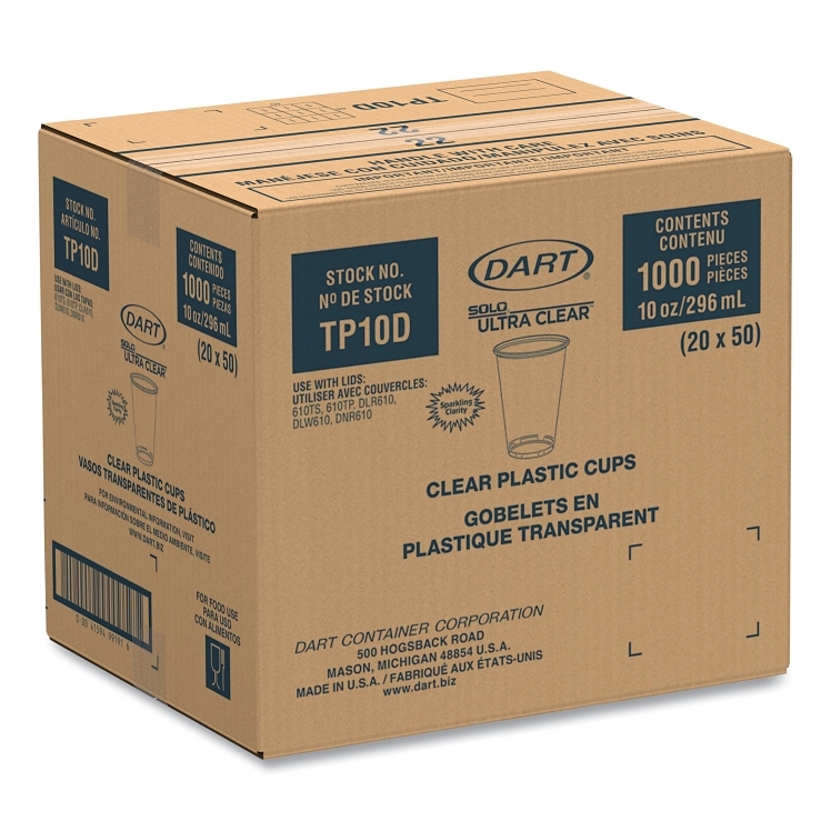 SOLO DART 10 OZ ULTRA CLEAR PLASTIC COLD CUP