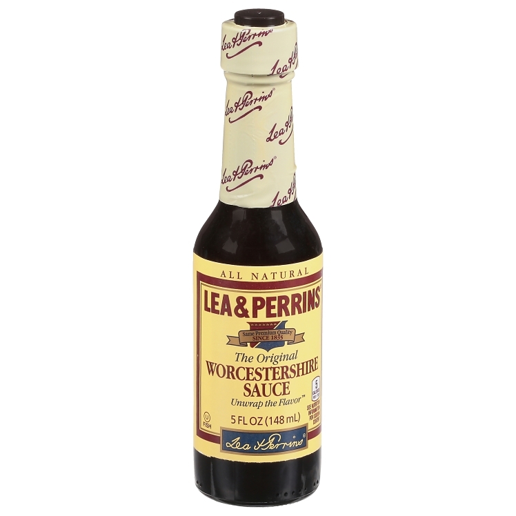 LEA & PERRINS WORCESTERSHIRE SAUCE GLASS BOTTLE