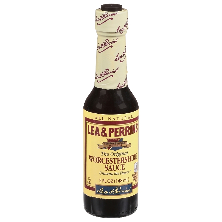 LEA & PERRINS WORCESTERSHIRE SAUCE GLASS BOTTLE