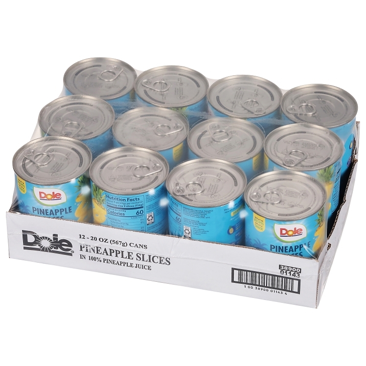 DOLE PACKAGED DOLE PINEAPPLE SLICES IN JUICE
