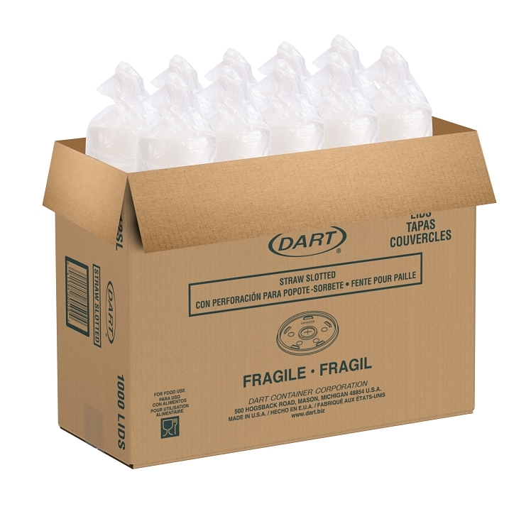 DART LID CUP 10-14 OZ STRAW SLOTTED