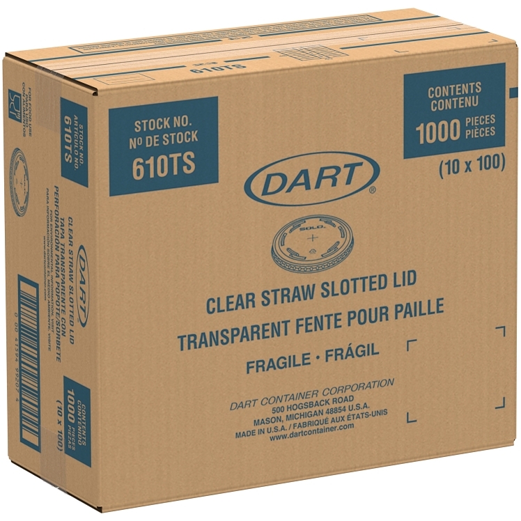 DART LID, CUP 9-10 OZ STRAW SLOTTED