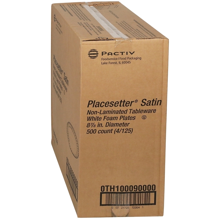 PACTIV WHITE NON-LAMINATED FOAM PLATES 9 INCH