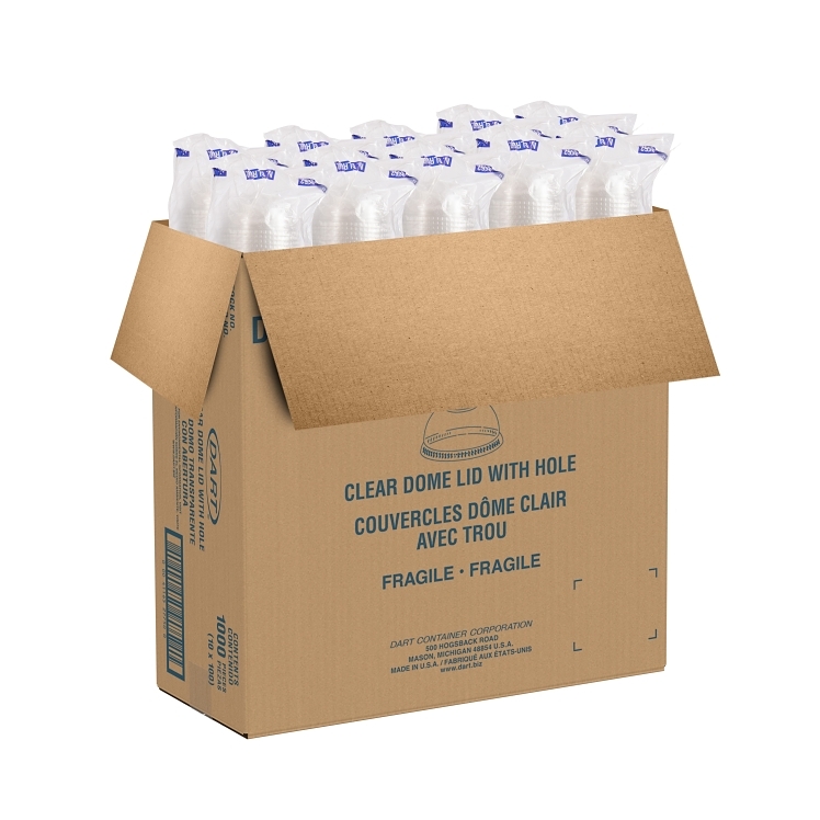 DART COLD CUP LID DOME CLEAR FOR 12/20 OZ