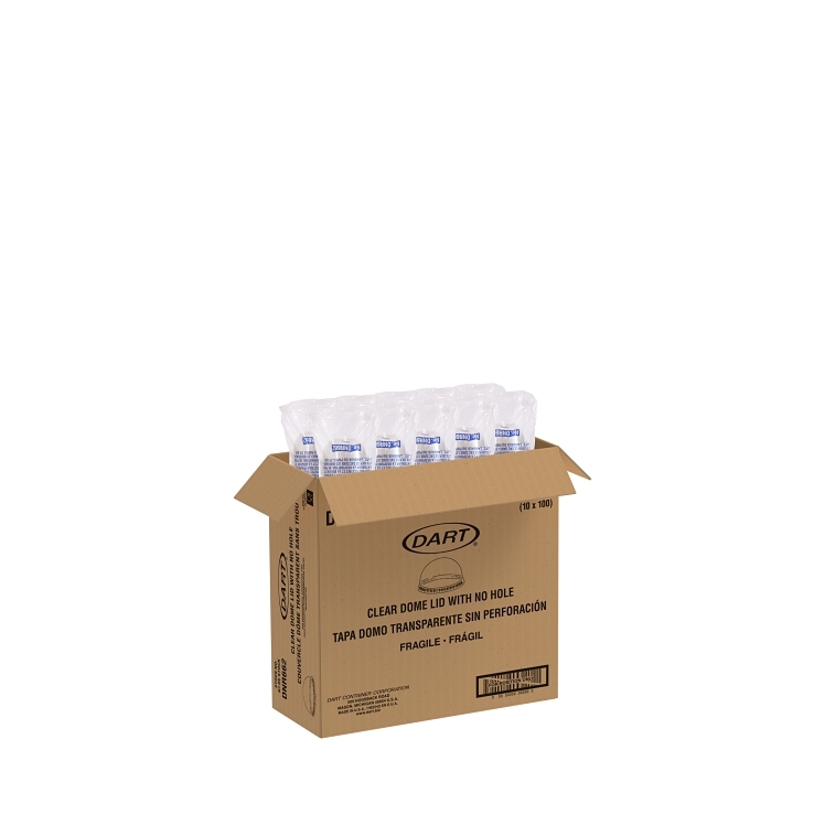 DART DOME LID WITH NO HOLE FOR 9-20 OUNCE CUPS