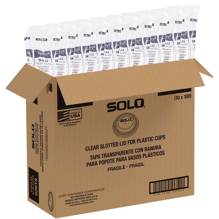 DART DART LID STRAW SLOT PLASTIC 626TS FOR 16 & 24 OZ
